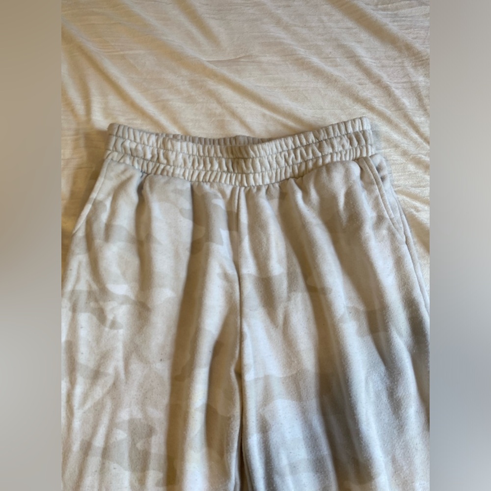 Cream camo sweatpants